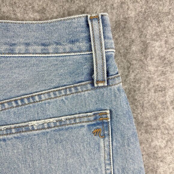 Madewell Relaxed Denim Shorts Womens 25 Light Wash Button Fly Raw Hem Boho 2" - Picture 5 of 13